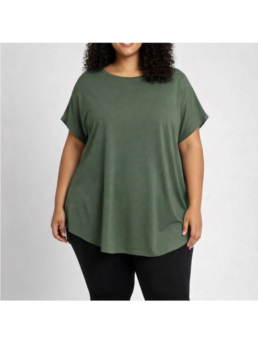 Buffalo David Bitton Plus Size Short Sleeve Tee in Olive